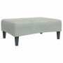 Sofá cama de 2 plazas con taburete terciopelo gris claro