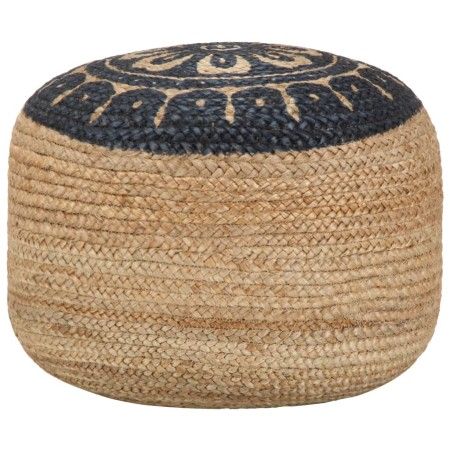 Handgefertigter blauer Puff 45x30 cm aus Jute von vidaXL, Osmanen - Ref: Foro24-248087, Preis: 62,64 €, Rabatt: %
