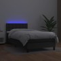 Boxspringbett und LED-Matratze aus schwarzem Kunstleder 90x190 cm von vidaXL, Betten und Lattenroste - Ref: Foro24-3134195, P...