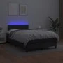 Box spring bed with mattress and LED black synthetic leather 120x200 cm by vidaXL, Beds and slatted bases - Ref: Foro24-31342...