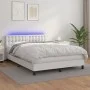 Boxspringbett mit Matratze und LED-weißem Kunstleder 140x200 cm von vidaXL, Betten und Lattenroste - Ref: Foro24-3134226, Pre...
