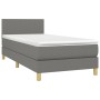 Box spring bed mattress and LED lights dark gray fabric 90x200 cm by vidaXL, Beds and slatted bases - Ref: Foro24-3133526, Pr...
