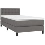 Boxspringbett und LED-Matratze graues Kunstleder 80x200 cm von vidaXL, Betten und Lattenroste - Ref: Foro24-3134193, Preis: 2...