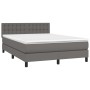 Boxspringbett mit Matratze und LED-grauem Kunstleder 140x190 cm von vidaXL, Betten und Lattenroste - Ref: Foro24-3134223, Pre...