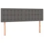 Box spring bed with mattress and LED gray synthetic leather 140x190 cm by vidaXL, Beds and slatted bases - Ref: Foro24-313422...