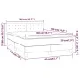 Box spring bed with mattress and LED gray synthetic leather 140x190 cm by vidaXL, Beds and slatted bases - Ref: Foro24-313422...