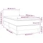 Box spring bed with mattress and LED light gray velvet 80x200 cm by vidaXL, Beds and slatted bases - Ref: Foro24-3134249, Pri...