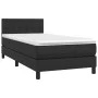 Box spring bed with mattress and LED black synthetic leather 100x200 cm by vidaXL, Beds and slatted bases - Ref: Foro24-31342...