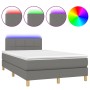 Boxspringbett mit Matratze und dunkelgrauem LED-Stoff 120x200 cm von vidaXL, Betten und Lattenroste - Ref: Foro24-3133702, Pr...