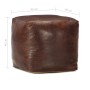 Puf marrón oscuro 40x40x40 cm cuero genuino de cabra by vidaXL, Ottomans - Ref: Foro24-248127, Price: 111,82 €, Discount: %