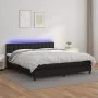 Cama box spring colchón y LED cuero sintético negro 180x200 cm de vidaXL, Camas y somieres - Ref: Foro24-3134237, Precio: 539...