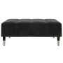 Sofá cama de 2 plazas con taburete terciopelo negro