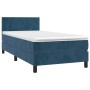 Cama box spring colchón y LED terciopelo azul oscuro 90x200 cm de vidaXL, Camas y somieres - Ref: Foro24-3134265, Precio: 315...