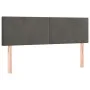 Box spring bed with mattress and LED dark gray velvet 140x200 cm by vidaXL, Beds and slatted bases - Ref: Foro24-3134286, Pri...