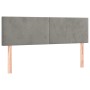 Box spring bed with mattress and LED light gray velvet 140x200 cm by vidaXL, Beds and slatted bases - Ref: Foro24-3134285, Pr...