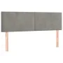 Box spring bed with mattress and LED light gray velvet 140x200 cm by vidaXL, Beds and slatted bases - Ref: Foro24-3134285, Pr...