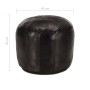 Puf negro 40x35 cm cuero genuino de cabra by vidaXL, Ottomans - Ref: Foro24-248131, Price: 94,67 €, Discount: %
