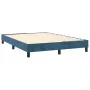 Box spring bed with mattress and LED dark blue velvet 140x200 cm by vidaXL, Beds and slatted bases - Ref: Foro24-3134289, Pri...