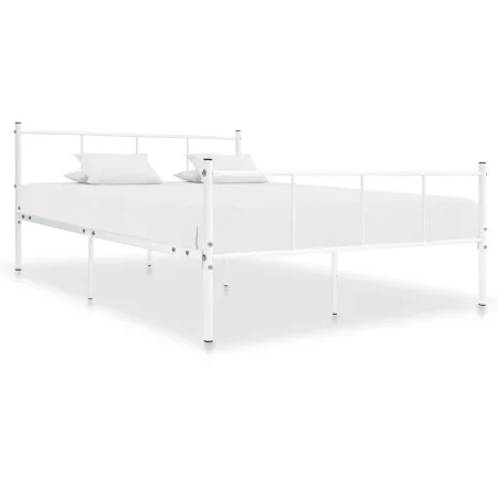 White metal bed frame 120x200 cm by vidaXL, Beds and slatted bases - Ref: Foro24-284631, Price: 99,68 €, Discount: %