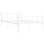 Bettgestell aus weißem Metall, 120 x 200 cm von vidaXL, Betten und Lattenroste - Ref: Foro24-284631, Preis: 101,22 €, Rabatt: %