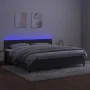 Boxspringbett mit Matratze und dunkelgrauem LED-Samt 200x200 cm von vidaXL, Betten und Lattenroste - Ref: Foro24-3134304, Pre...