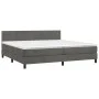 Boxspringbett mit Matratze und dunkelgrauem LED-Samt 200x200 cm von vidaXL, Betten und Lattenroste - Ref: Foro24-3134304, Pre...