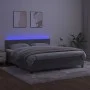 Boxspringbett mit Matratze und hellgrauem LED-Samt 180x200 cm von vidaXL, Betten und Lattenroste - Ref: Foro24-3134297, Preis...