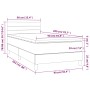 Cama box spring con colchón y LED tela gris oscuro 90x200 cm de vidaXL, Camas y somieres - Ref: Foro24-3133766, Precio: 315,7...