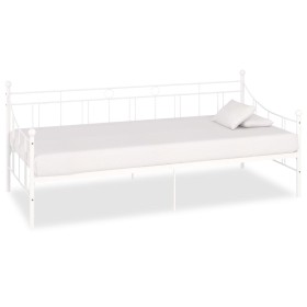 Bettgestell aus weißem Metall, 90 x 200 cm von vidaXL, Betten und Lattenroste - Ref: Foro24-284668, Preis: 84,26 €, Rabatt: %