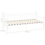 Estructura de cama de metal blanco 90x200 cm de vidaXL, Camas y somieres - Ref: Foro24-284668, Precio: 84,54 €, Descuento: %