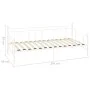 Estructura de cama de metal blanco 90x200 cm de vidaXL, Camas y somieres - Ref: Foro24-284668, Precio: 83,53 €, Descuento: %