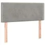 Box spring bed with mattress and LED light gray velvet 90x200 cm by vidaXL, Beds and slatted bases - Ref: Foro24-3134321, Pri...