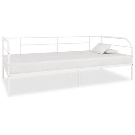 Bettgestell aus weißem Metall, 90 x 200 cm von vidaXL, Betten und Lattenroste - Ref: Foro24-284672, Preis: 106,44 €, Rabatt: %