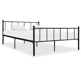 Estructura de cama de metal negro 180x200 cm