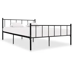 Estructura de cama de metal negro 180x200 cm de vidaXL, Camas y somieres - Ref: Foro24-284641, Precio: 155,75 €, Descuento: %