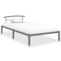 Estructura de cama de metal gris 90x200 cm de vidaXL, Camas y somieres - Ref: Foro24-284662, Precio: 80,49 €, Descuento: %