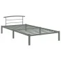 Estructura de cama de metal gris 90x200 cm de vidaXL, Camas y somieres - Ref: Foro24-284662, Precio: 79,47 €, Descuento: %