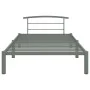 Graues Metallbettgestell 90x200 cm von vidaXL, Betten und Lattenroste - Ref: Foro24-284662, Preis: 79,47 €, Rabatt: %