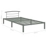 Estructura de cama de metal gris 90x200 cm de vidaXL, Camas y somieres - Ref: Foro24-284662, Precio: 80,49 €, Descuento: %