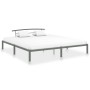 Estructura de cama de metal gris 200x200 cm de vidaXL, Camas y somieres - Ref: Foro24-284706, Precio: 86,89 €, Descuento: %