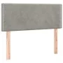 Box spring bed with mattress and LED light gray velvet 100x200 cm by vidaXL, Beds and slatted bases - Ref: Foro24-3134327, Pr...