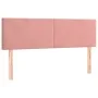 Box spring bed with mattress and LED pink velvet 140x200 cm by vidaXL, Beds and slatted bases - Ref: Foro24-3134290, Price: 4...