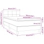 Box spring bed with mattress and LED dark gray velvet 90x190 cm by vidaXL, Beds and slatted bases - Ref: Foro24-3134376, Pric...
