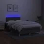 Box spring bed with mattress and LED dark gray fabric 120x200 cm by vidaXL, Beds and slatted bases - Ref: Foro24-3133782, Pri...