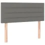 Box spring bed with mattress and LED dark gray fabric 120x200 cm by vidaXL, Beds and slatted bases - Ref: Foro24-3133782, Pri...