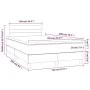 Box spring bed with mattress and LED dark gray fabric 120x200 cm by vidaXL, Beds and slatted bases - Ref: Foro24-3133782, Pri...