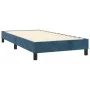 Box spring bed with mattress and LED dark blue velvet 100x200 cm by vidaXL, Beds and slatted bases - Ref: Foro24-3134391, Pri...