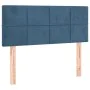 Box spring bed with mattress and LED dark blue velvet 100x200 cm by vidaXL, Beds and slatted bases - Ref: Foro24-3134391, Pri...
