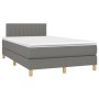 Cama box spring con colchón y LED tela gris oscuro 120x200 cm de vidaXL, Camas y somieres - Ref: Foro24-3133862, Precio: 393,...