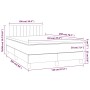 Cama box spring con colchón y LED tela gris oscuro 120x200 cm de vidaXL, Camas y somieres - Ref: Foro24-3133862, Precio: 393,...